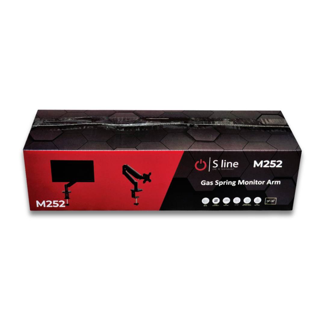 S Line Tek Kollu Gas Spring 13"-32" 8 kg Monitör Askı Aparatı K:4