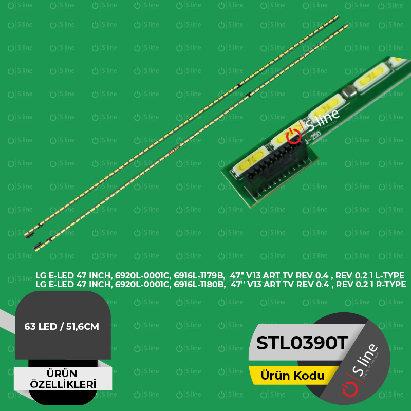 LG E-LED 47 INCH, 6920L-0001C, 6916L-1179B SET:STL390X1+STL391X1
