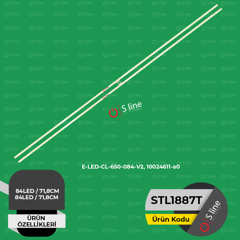 65" E-LED-CL-650-084-V2, 10024611-a0 Tv Led Bar