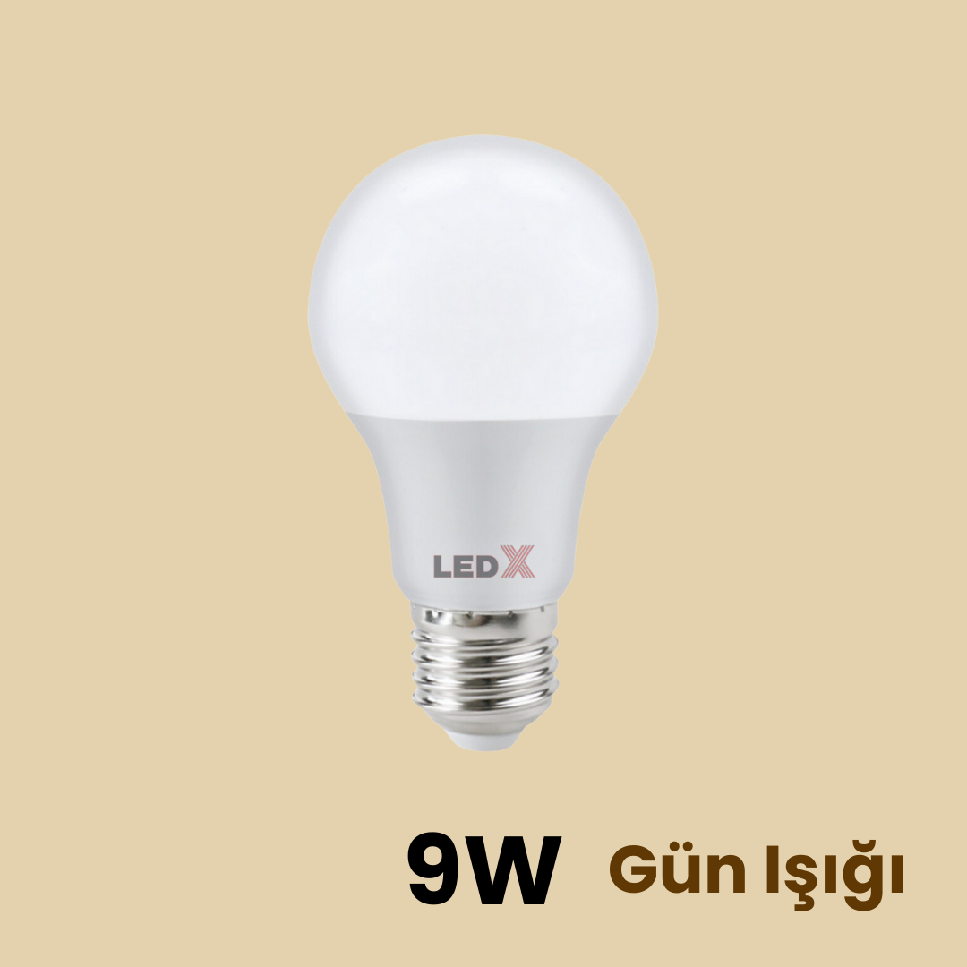LEDX 9W Gün Işığı Ampül Koli:200 Adet