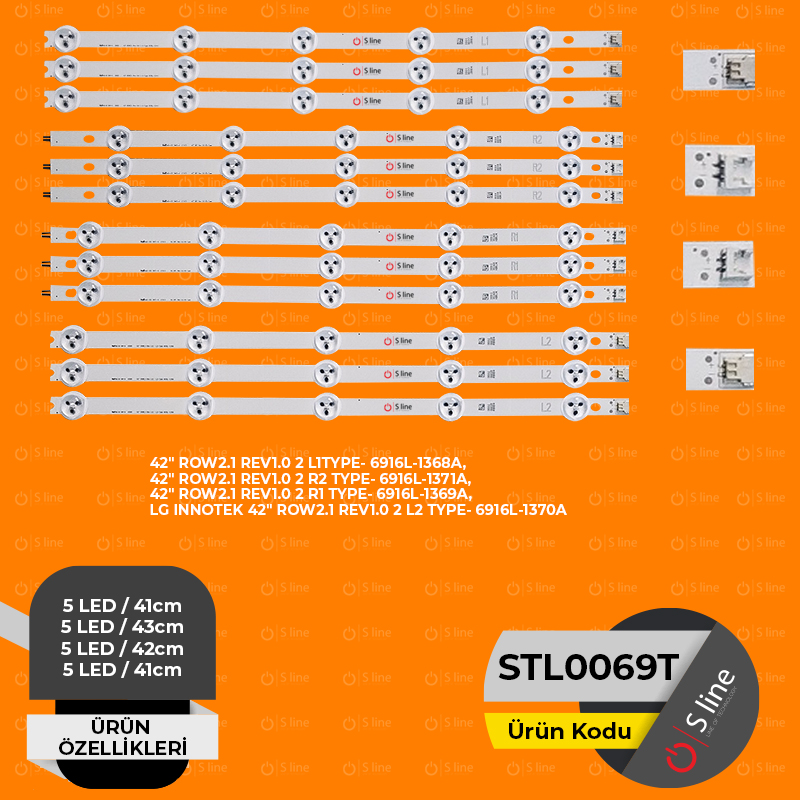 42" ROW2.1 REV1.0 2 L1 L2 R1 R2 TYPE- 6916L-1368A