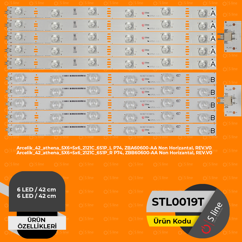 Arcelik_42_athena_5X6+5x6_2121C_6S1P_L P74, ZBA60600-AA,ZBB60600-AA Tv Ledi