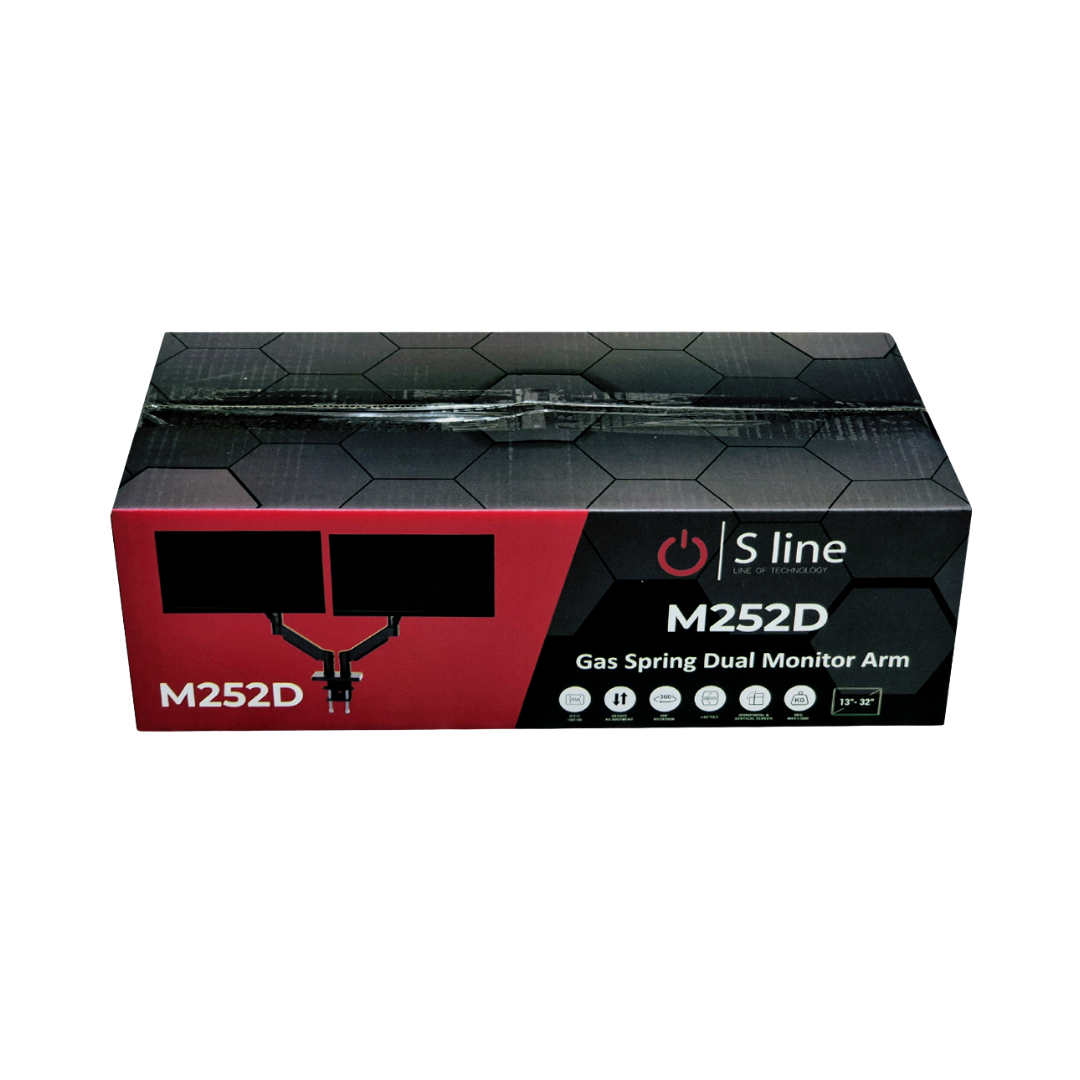 S Line Çift Kollu Gas Spring 13"-32" 8kg Monitör Askı Aparatı K:4