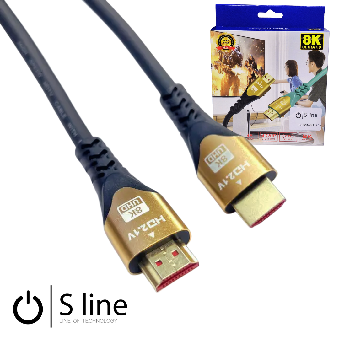 Sline 5 metre 8K HDMI Kablo Erkek-Erkek K:60