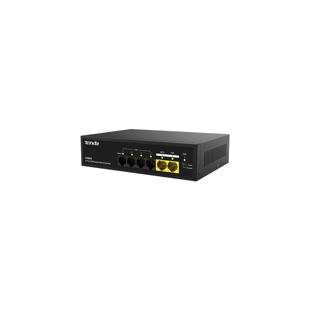 Tenda S106PC Switch Tenda 6-Port 100 M Lite 4Port PoE Switch