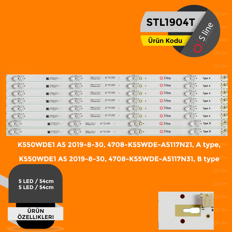 Awox 55" K550WDE1 A5,4708-K55WDE-A5117N21,4708-K55WDE-A5117N31 Tv Ledi