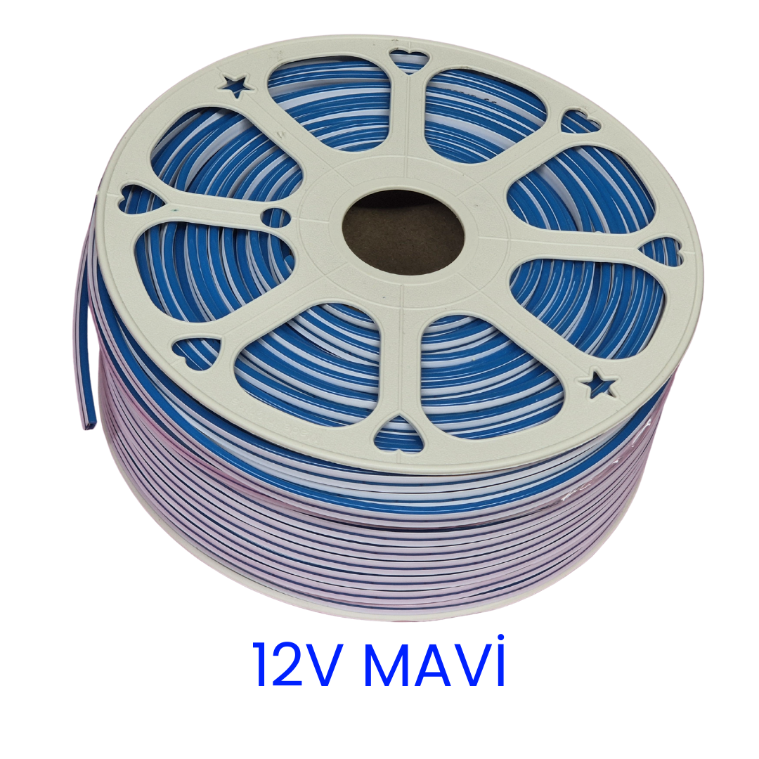 12V Mavi Neon Şerit LED 100 Metre
