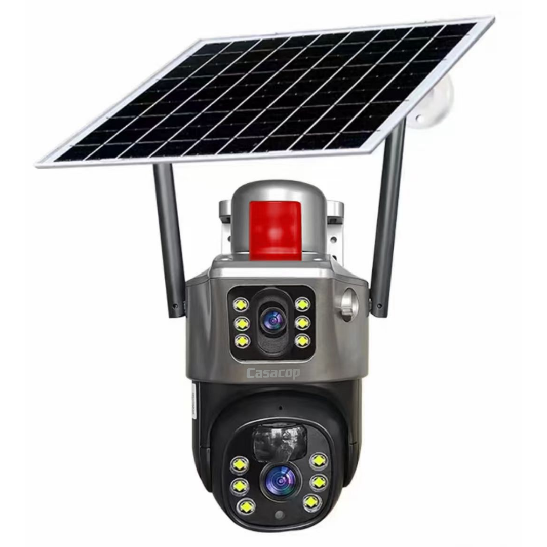 Casacop Q7 Güneş Enerjili Çift Kameralı SIM Destekli 3MP Kamera K:12