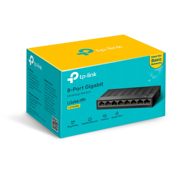 TP link TL-LS1008G 8-Port 10/100/1000 Mbps Desktop Switch