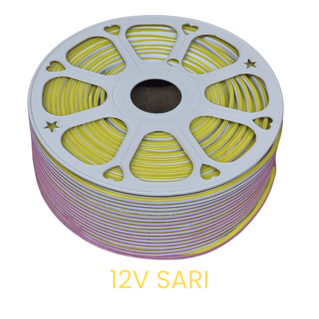 12V Sarı Neon Şerit LED 100 Metre