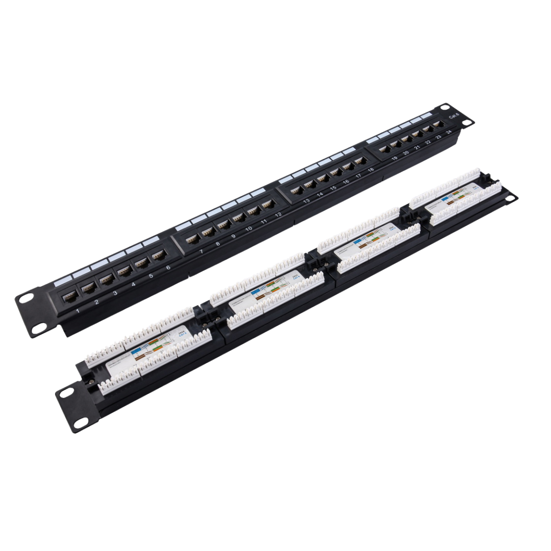 Cat6 Keystone Patch Panel – 24 Port