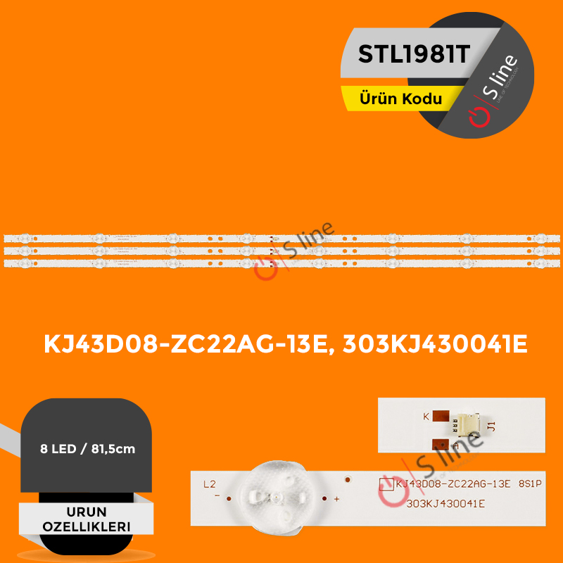 DİJİTSU 43" KJ43D08-ZC22AG-13E, 303KJ430041E Tv Ledi
