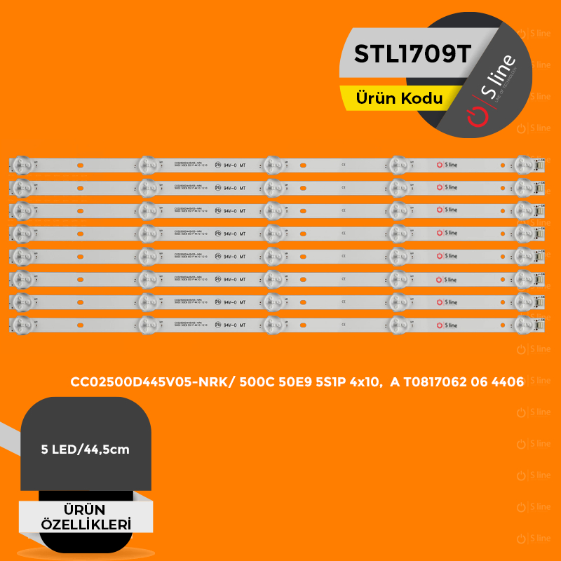 50" Navitech CC02500D445V05, 500C 50E9 5S1P 4x10 1210 Tv Ledi