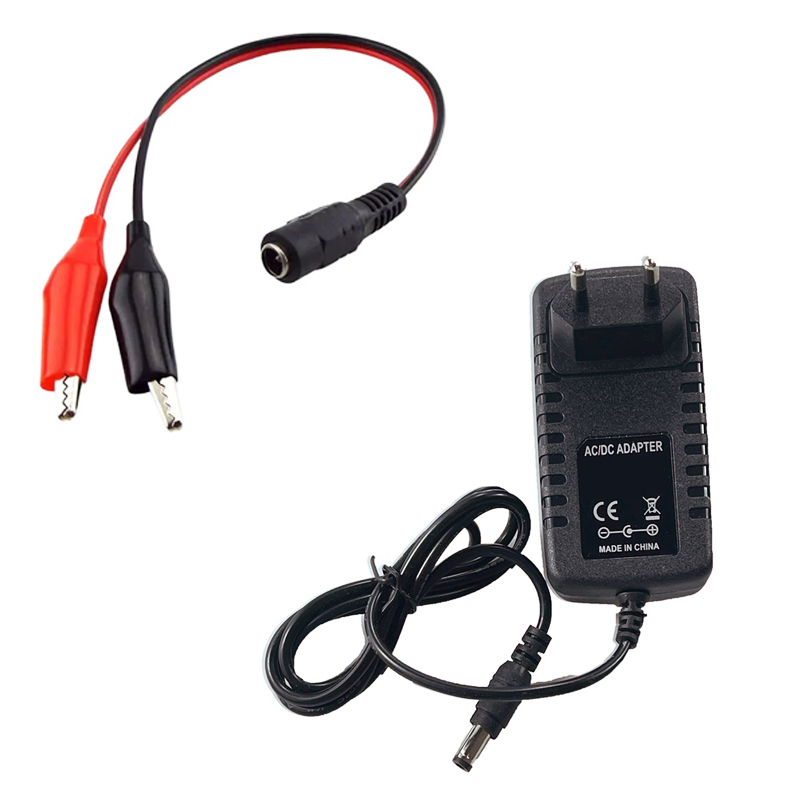 12V 2A 24W Plastik Kasa Adaptör (Akü Şarj Cihazı) – Krokodil Uç Çeviricili K:100