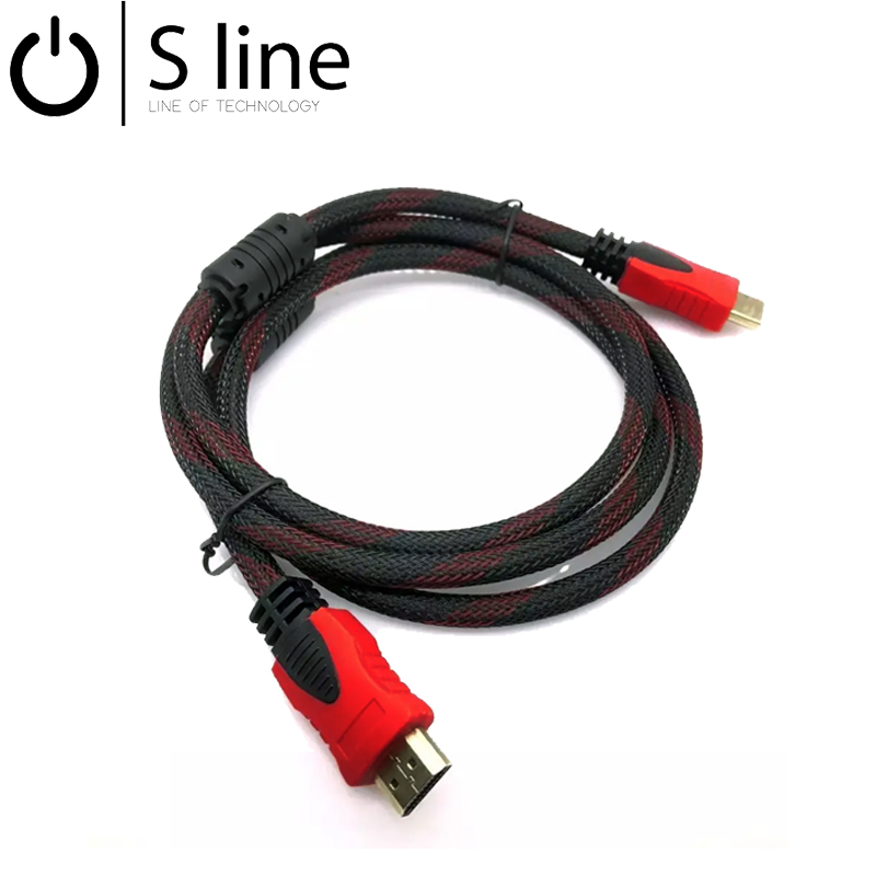 Sline 3m HDMI Kablo V1.4 Erkek-Erkek Örgülü Kablo - K:125