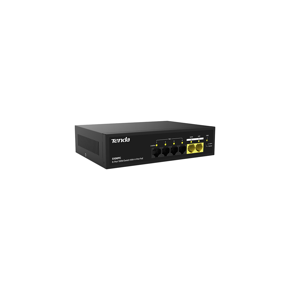 Tenda S106PC Switch Tenda 6-Port 100 M Lite 4Port PoE Switch